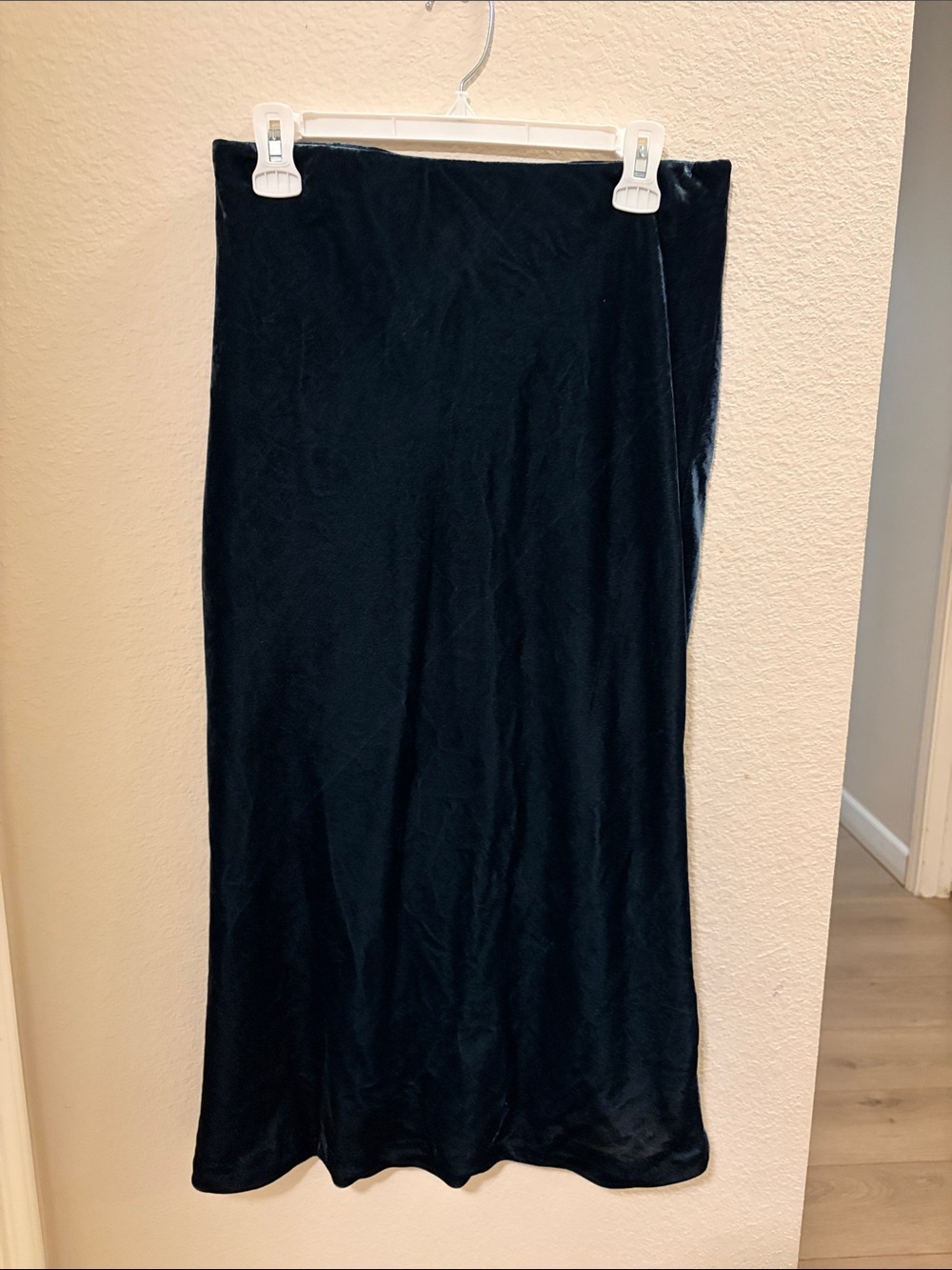 Maeve Black Velvet Maxi Skirt